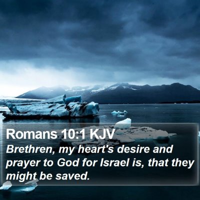 Romans 10:1 KJV Bible Verse Image