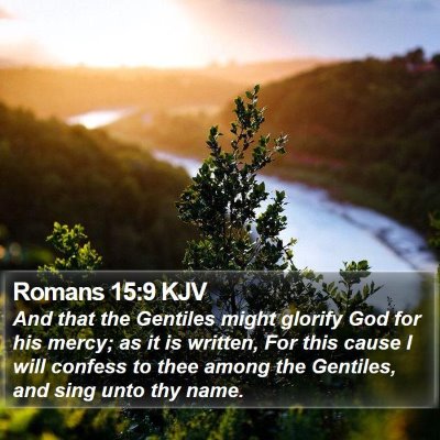Romans 15:9 KJV Bible Verse Image