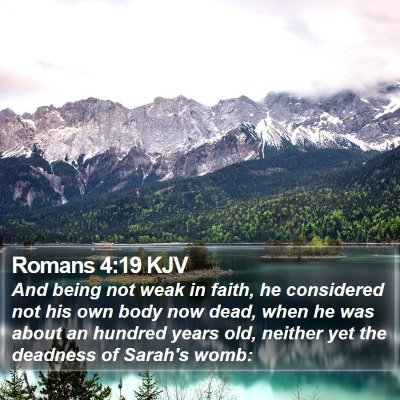 Romans 4:19 KJV Bible Verse Image
