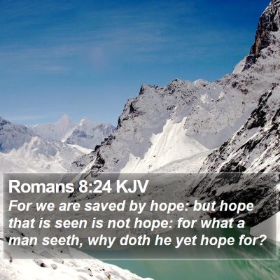 Romans 8:24 KJV Bible Verse Image
