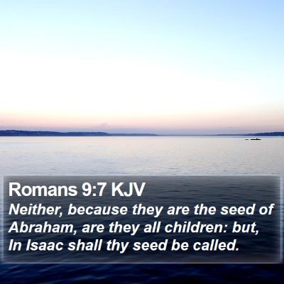 Romans 9:7 KJV Bible Verse Image