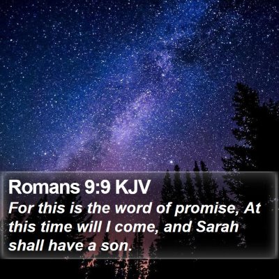 Romans 9:9 KJV Bible Verse Image