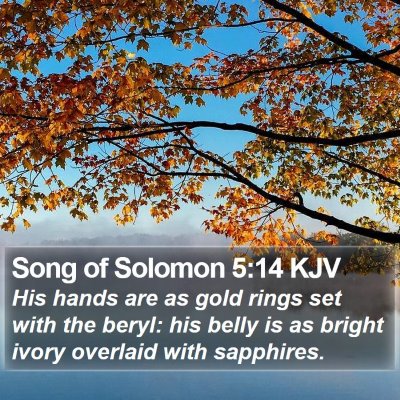 Song of Solomon 5:14 KJV Bible Verse Image