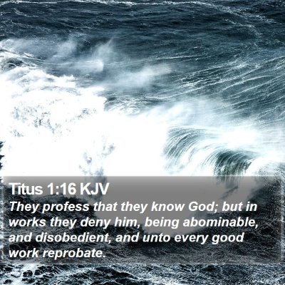 Titus 1:16 KJV Bible Verse Image