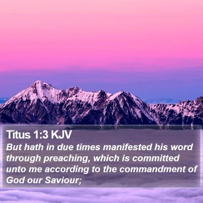 Titus 1:3 KJV Bible Verse Image