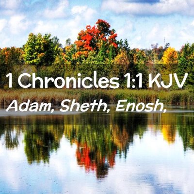 Picture 02 - 1 Chronicles 1:1 KJV - Adam, Sheth, - Bible Verse Picture