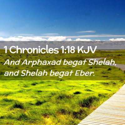 Picture 02 - 1 Chronicles 1:18 KJV - And Arphaxad begat Shelah, and Shelah begat - Bible Verse Picture