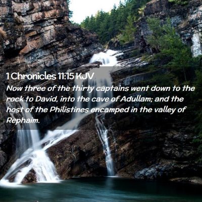 Picture 02 - 1 Chronicles 11:15 KJV - Now three of the thirty captains went down to the - Bible Verse Picture