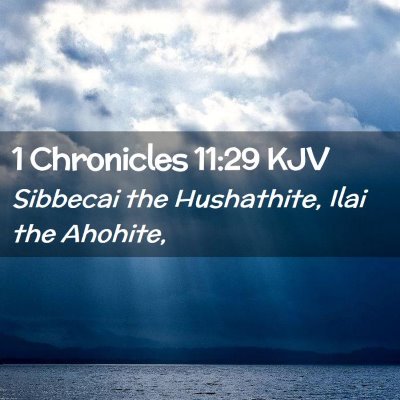 Picture 02 - 1 Chronicles 11:29 KJV - Sibbecai the Hushathite, Ilai the - Bible Verse Picture