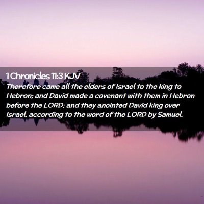 Picture 02 - 1 Chronicles 11:3 KJV - Therefore came all the elders of Israel to the - Bible Verse Picture