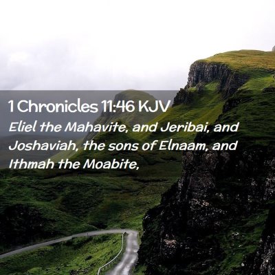 Picture 02 - 1 Chronicles 11:46 KJV - Eliel the Mahavite, and Jeribai, and Joshaviah, - Bible Verse Picture
