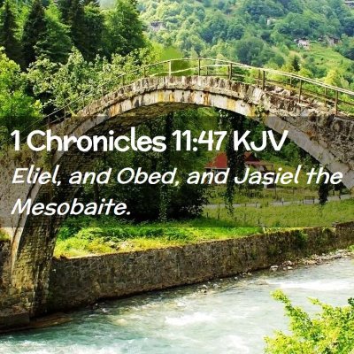 Picture 02 - 1 Chronicles 11:47 KJV - Eliel, and Obed, and Jasiel the - Bible Verse Picture