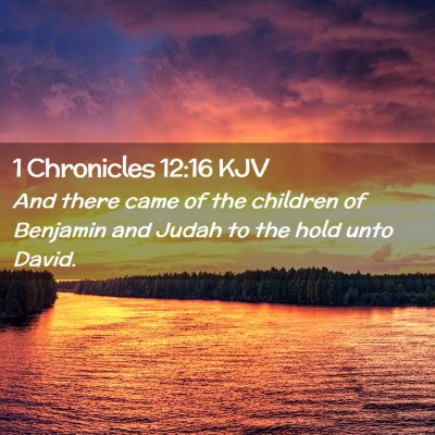 Picture 02 - 1 Chronicles 12:16 KJV - And there came of the children of Benjamin and - Bible Verse Picture