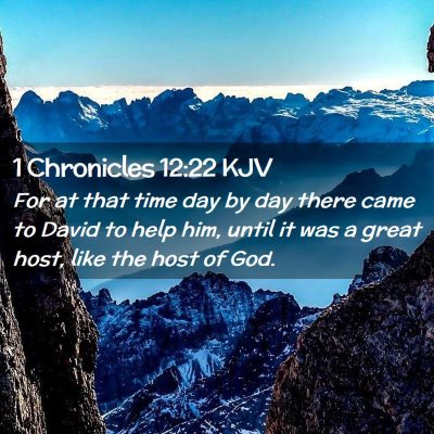 Picture 02 - 1 Chronicles 12:22 KJV - For at that time day by day there came to David - Bible Verse Picture