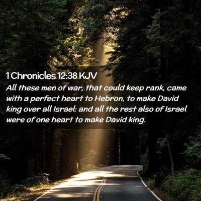 Picture 02 - 1 Chronicles 12:38 KJV - All these men of war, that could keep rank, came - Bible Verse Picture