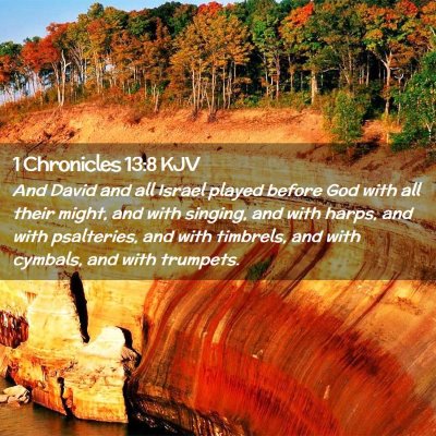 Picture 02 - 1 Chronicles 13:8 KJV - And David and all Israel played before God with - Bible Verse Picture