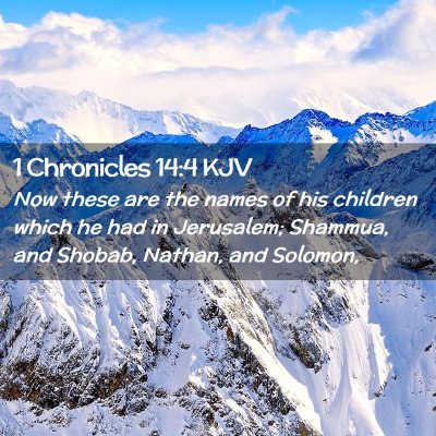 Picture 02 - 1 Chronicles 14:4 KJV - Now these are the names of his children which he - Bible Verse Picture