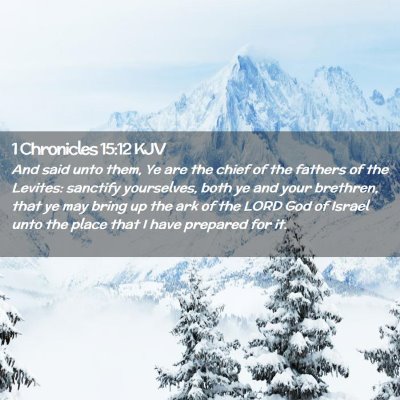 Picture 02 - 1 Chronicles 15:12 KJV - And said unto them, Ye are the chief of the - Bible Verse Picture