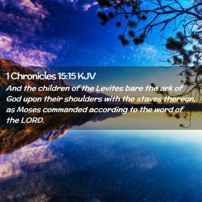 Picture 02 - 1 Chronicles 15:15 KJV - And the children of the Levites bare the ark of - Bible Verse Picture