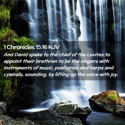 Picture 02 - 1 Chronicles 15:16 KJV - And David spake to the chief of the Levites to - Bible Verse Picture