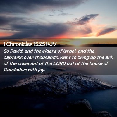 Picture 02 - 1 Chronicles 15:25 KJV - So David, and the elders of Israel, and the - Bible Verse Picture