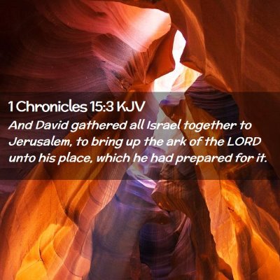 Picture 02 - 1 Chronicles 15:3 KJV - And David gathered all Israel together to - Bible Verse Picture
