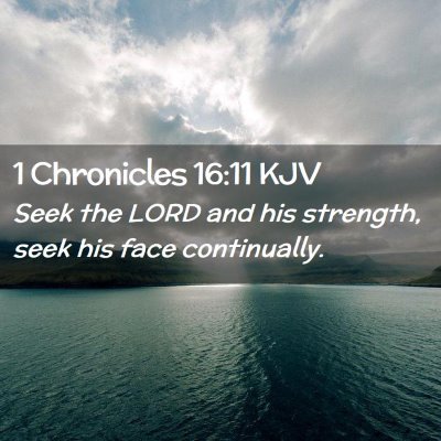 Picture 02 - 1 Chronicles 16:11 KJV - Seek the LORD and his strength, seek his face - Bible Verse Picture