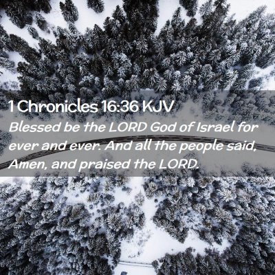 Picture 02 - 1 Chronicles 16:36 KJV - Blessed be the LORD God of Israel for ever and - Bible Verse Picture