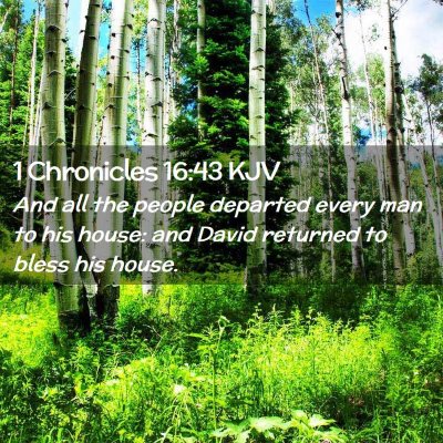 Picture 02 - 1 Chronicles 16:43 KJV - And all the people departed every man to his - Bible Verse Picture