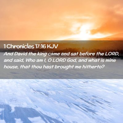 Picture 02 - 1 Chronicles 17:16 KJV - And David the king came and sat before the LORD, - Bible Verse Picture