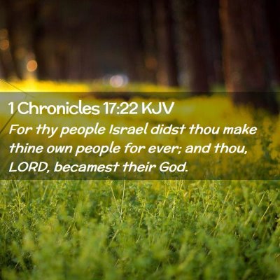 Picture 02 - 1 Chronicles 17:22 KJV - For thy people Israel didst thou make thine own - Bible Verse Picture
