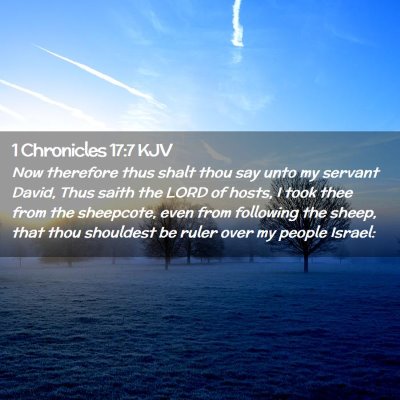 Picture 02 - 1 Chronicles 17:7 KJV - Now therefore thus shalt thou say unto my servant - Bible Verse Picture