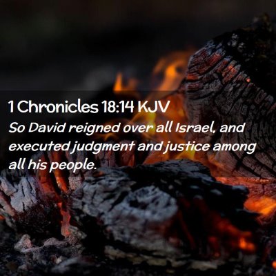 Picture 02 - 1 Chronicles 18:14 KJV - So David reigned over all Israel, and executed - Bible Verse Picture