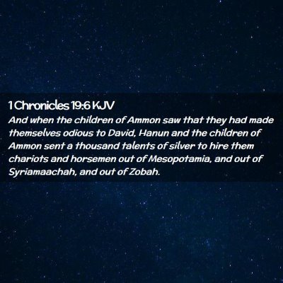 Picture 02 - 1 Chronicles 19:6 KJV - And when the children of Ammon saw that they had - Bible Verse Picture