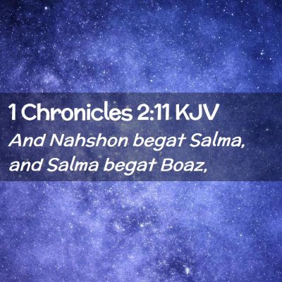 Picture 02 - 1 Chronicles 2:11 KJV - And Nahshon begat Salma, and Salma begat - Bible Verse Picture