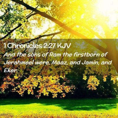 Picture 02 - 1 Chronicles 2:27 KJV - And the sons of Ram the firstborn of Jerahmeel - Bible Verse Picture
