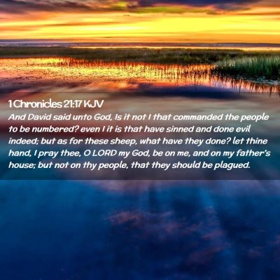Picture 02 - 1 Chronicles 21:17 KJV - And David said unto God, Is it not I that - Bible Verse Picture