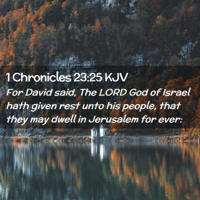 Picture 02 - 1 Chronicles 23:25 KJV - For David said, The LORD God of Israel hath given - Bible Verse Picture