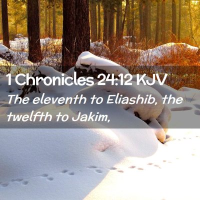 Picture 02 - 1 Chronicles 24:12 KJV - The eleventh to Eliashib, the twelfth to - Bible Verse Picture