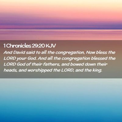 Picture 02 - 1 Chronicles 29:20 KJV - And David said to all the congregation, Now bless - Bible Verse Picture