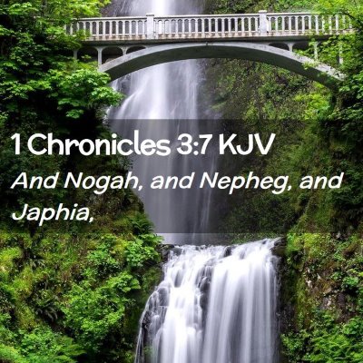 Picture 02 - 1 Chronicles 3:7 KJV - And Nogah, and Nepheg, and - Bible Verse Picture