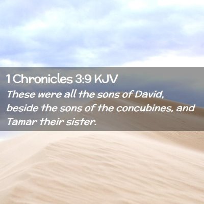 Picture 02 - 1 Chronicles 3:9 KJV - These were all the sons of David, beside the sons - Bible Verse Picture