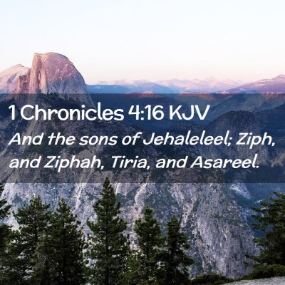 Picture 02 - 1 Chronicles 4:16 KJV - And the sons of Jehaleleel; Ziph, and Ziphah, - Bible Verse Picture
