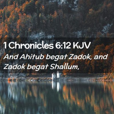 Picture 02 - 1 Chronicles 6:12 KJV - And Ahitub begat Zadok, and Zadok begat - Bible Verse Picture