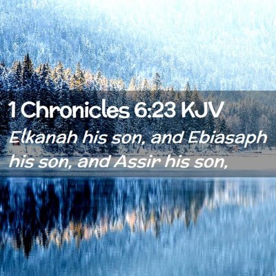 Picture 02 - 1 Chronicles 6:23 KJV - Elkanah his son, and Ebiasaph his son, and Assir - Bible Verse Picture