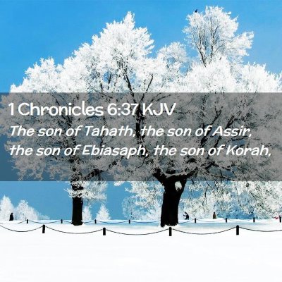 Picture 02 - 1 Chronicles 6:37 KJV - The son of Tahath, the son of Assir, the son of - Bible Verse Picture