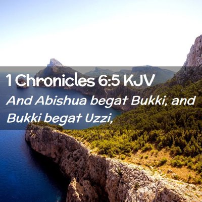 Picture 02 - 1 Chronicles 6:5 KJV - And Abishua begat Bukki, and Bukki begat - Bible Verse Picture