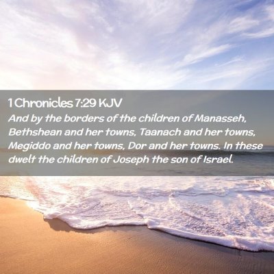 Picture 02 - 1 Chronicles 7:29 KJV - And by the borders of the children of Manasseh, - Bible Verse Picture