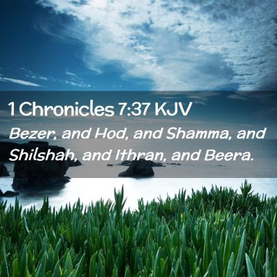Picture 02 - 1 Chronicles 7:37 KJV - Bezer, and Hod, and Shamma, and Shilshah, and - Bible Verse Picture