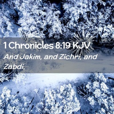 Picture 02 - 1 Chronicles 8:19 KJV - And Jakim, and Zichri, and - Bible Verse Picture